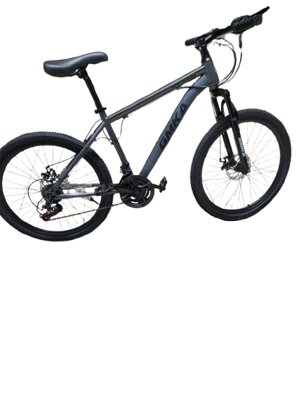 GMKA 24 Inch Mountain Bike – 21 Speed Disc Brakes Grey/Black