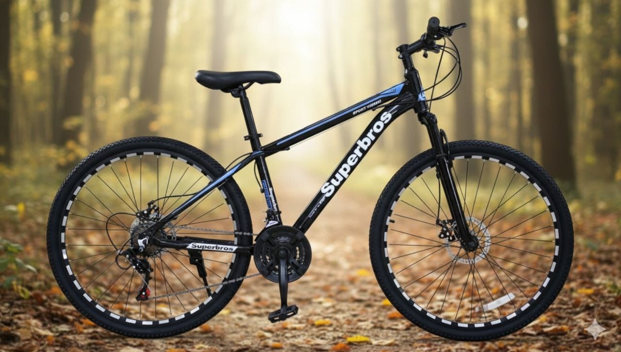 Superbros 26 Inch Mountain Bike Black Blue