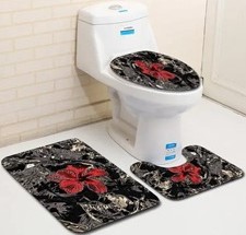 Toilet mat 3 in 1 set