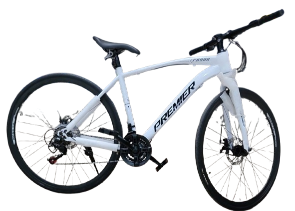 Premier Road Bike with Disc Brakes 21-Speed – White/red
