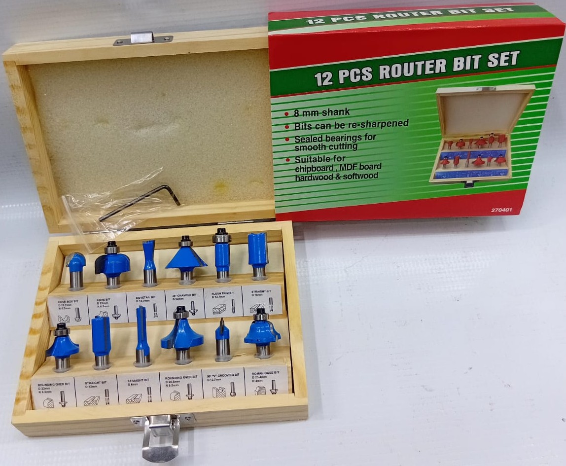 12 PCS Router Bit Set
