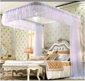 Two Stand Rail Mosquito Net with Sliding Rails