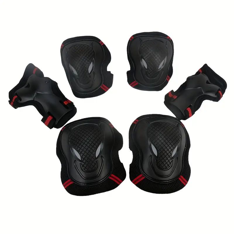 Kids Cycling/Skating Protective Gear Set 6-Piece – Blue, Pink, Black, Red