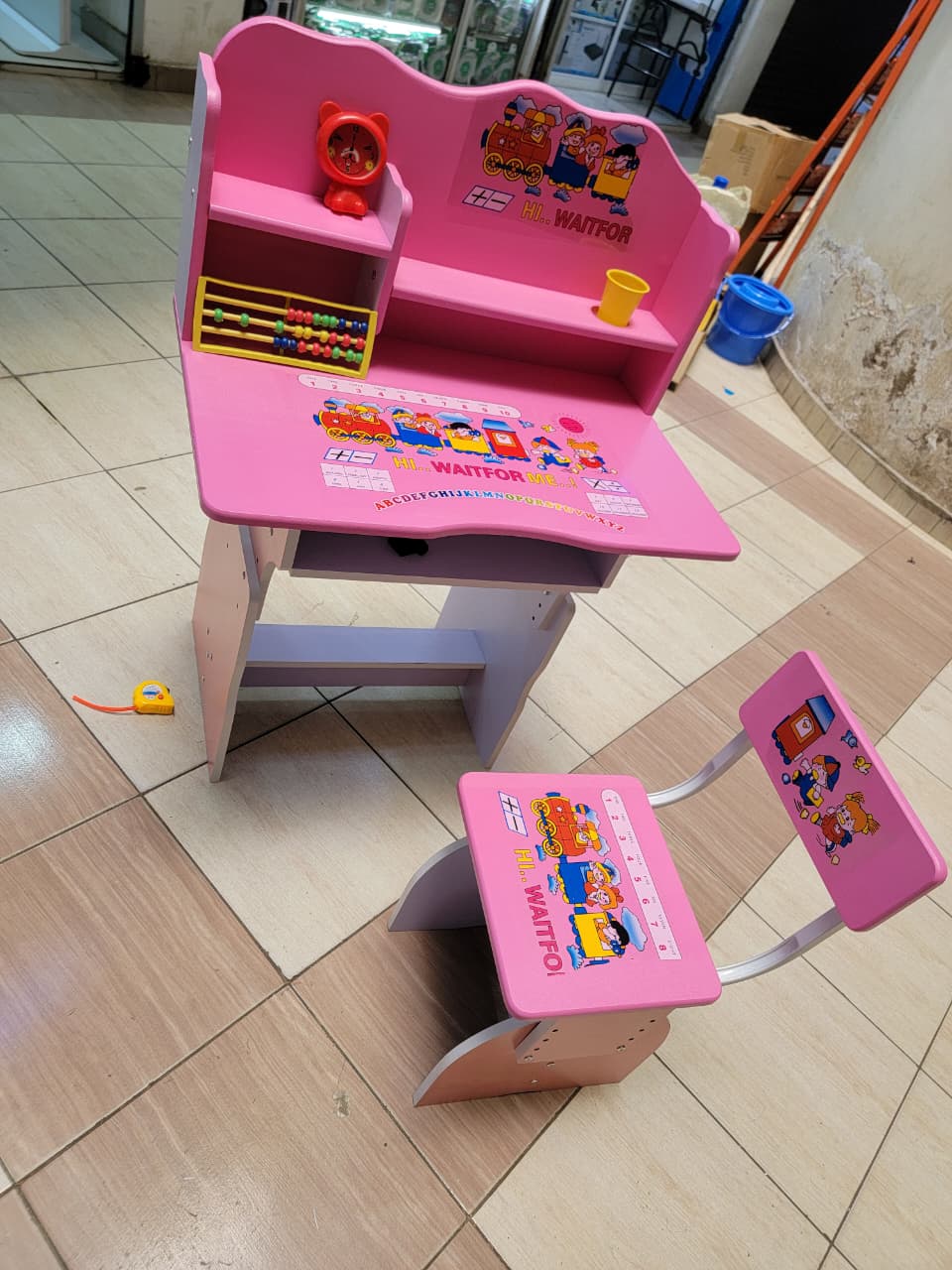 Kids Pink/Blue Study Table & Chair Set