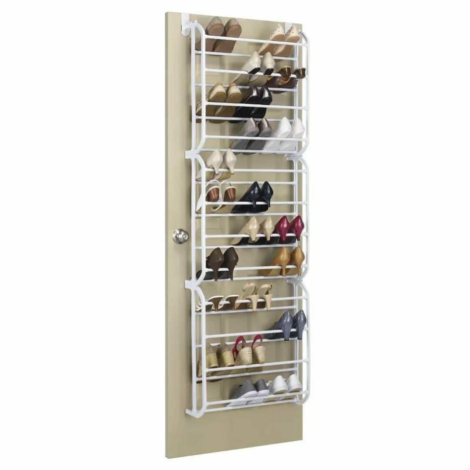 Over-Door 36-Pair Shoe Rack – White