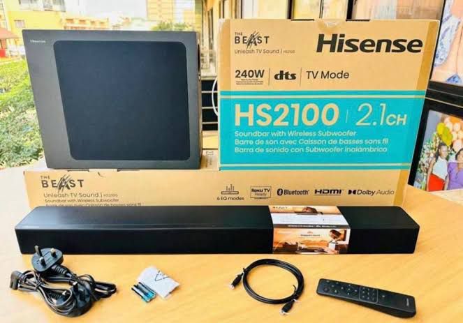 Hisense HS2100 2.1CH Soundbar with Wireless Subwoofer 240W - The Beast