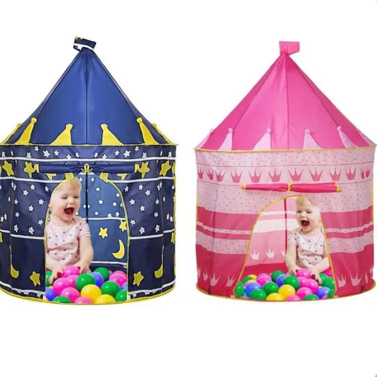 Kids Play Tent Castle Pop Up Tent Blue & Pink