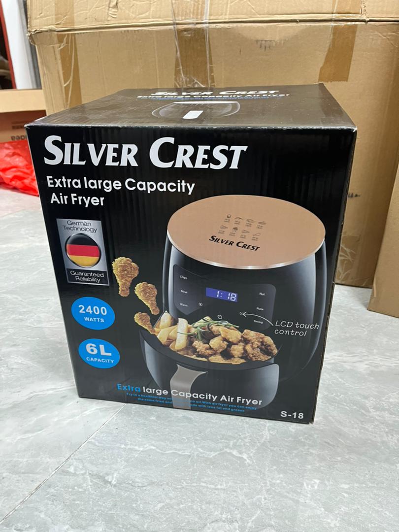 Silver Crest 6L Digital Air Fryer 2400W German Technology – Black/Gold