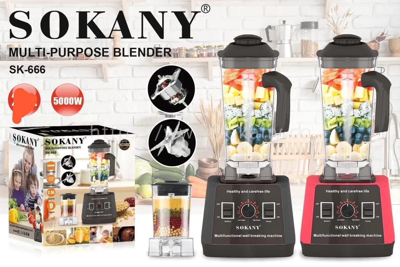 Sokany 2 in 1 commercial blender