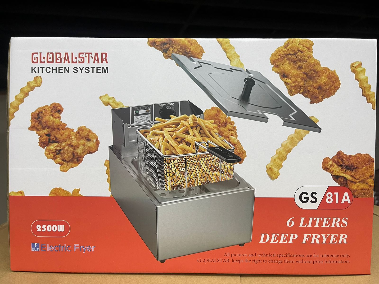 DEEP FRYER 6 liters,2500W