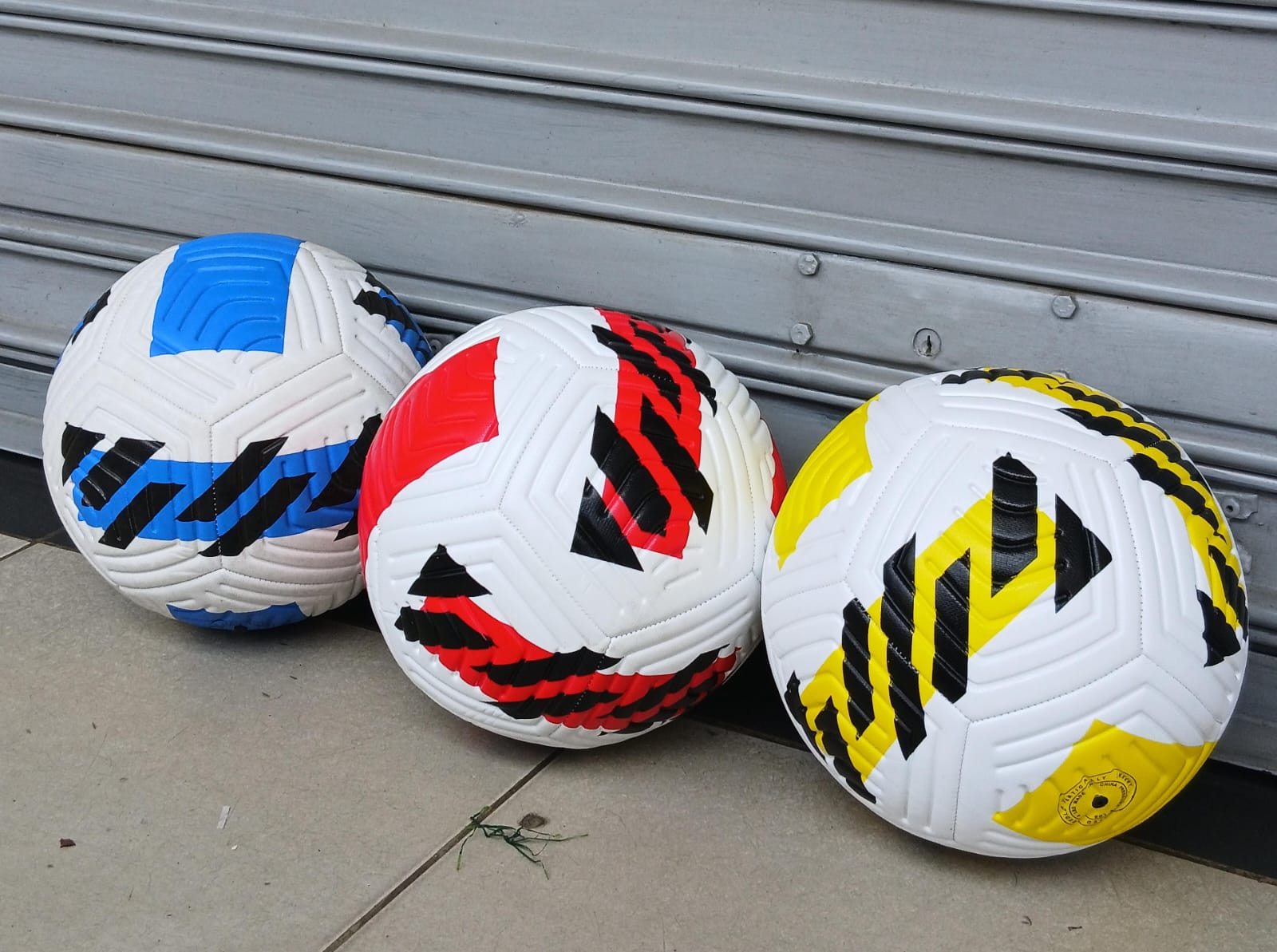 Professional Football Ball Size 5 – Blue, Red & Yellow