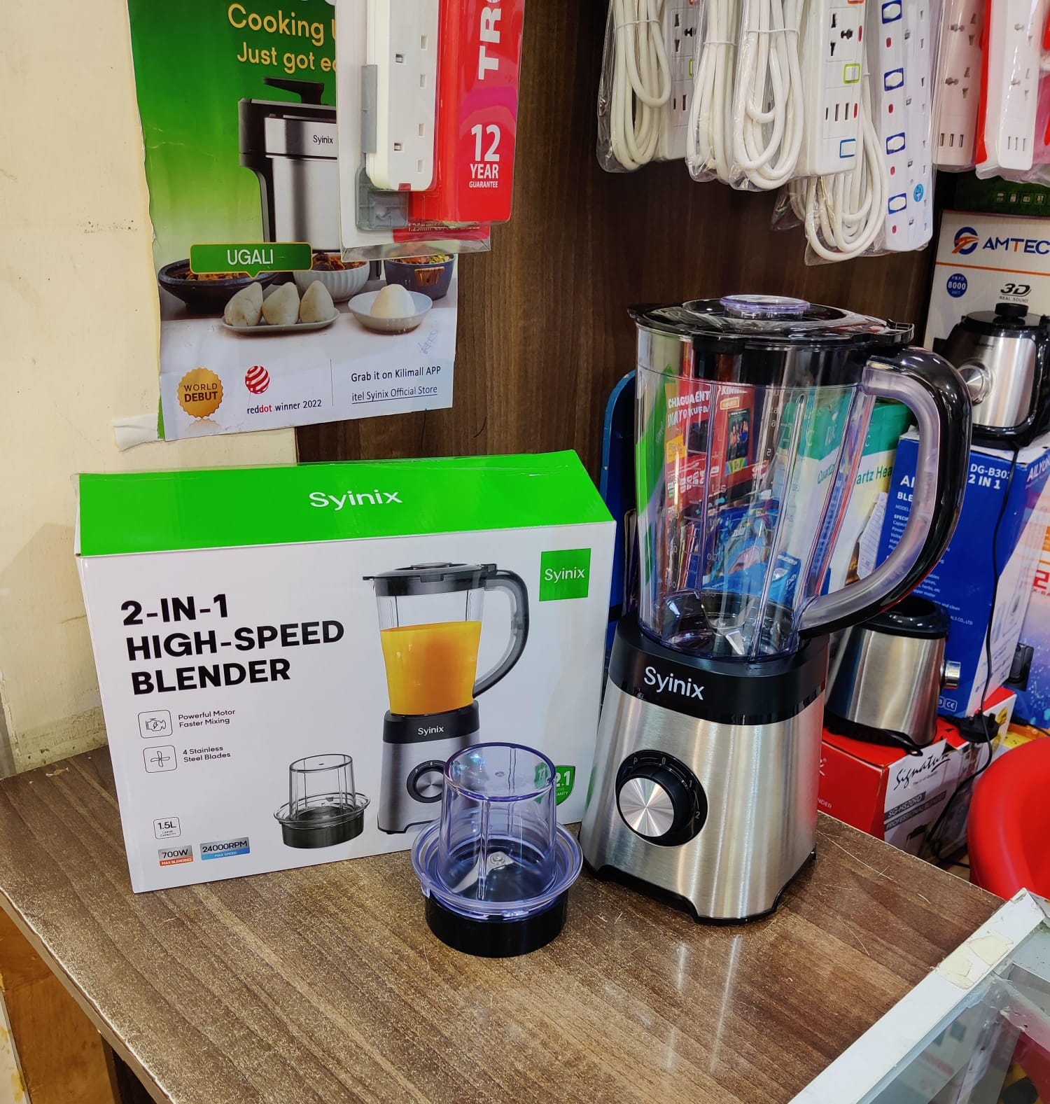 Syinix 2-in-1 High-Speed Blender