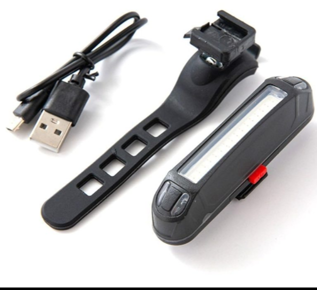 USB Rechargeable Red Bicycle Tail Light – 4 Modes Waterproof