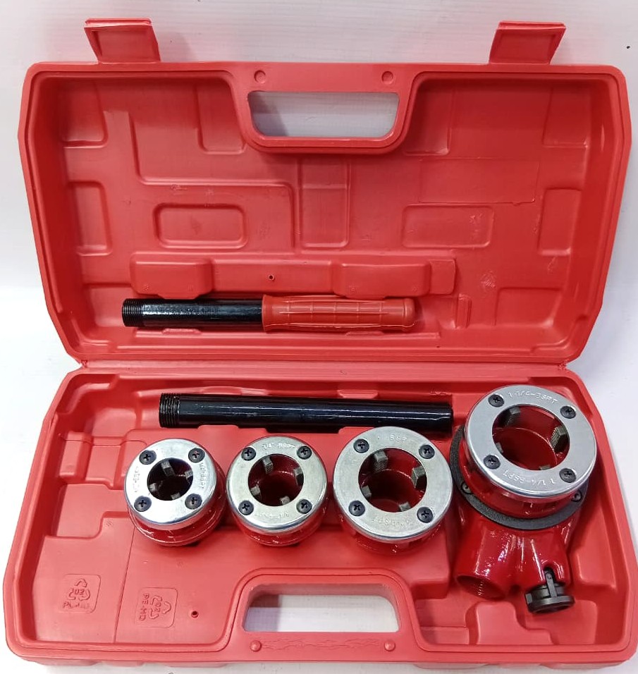 Pipe Threading Die Stock Ratchet Set